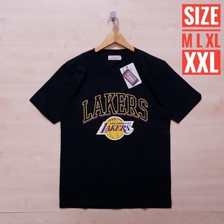 Mitchell&amp;ness เสื้อยืด ลายโลโก้ 3D ขนาดใหญ่ สีดํา