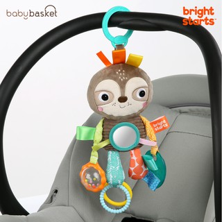 Bright Starts Playful Pals - Sloth ของเล่นตุ๊กตาแขวน ตุ๊กตากิจกรรมห้อยรถเข็น ตุ๊กตาสล๊อตแขวน