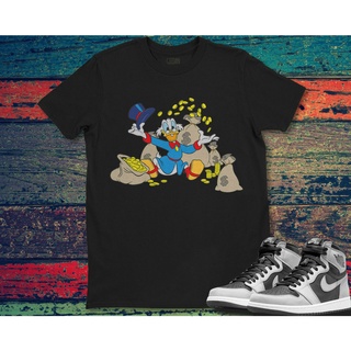 เสื้อผ้าผชเสื้อยืด พิมพ์ลาย Disney DuckTales Scooge Mike Duck Coin สําหรับผู้ชายS-5XL