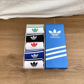 ถูกที่สุด!! ถุงเท้า adidas 5 คู่ ถุงเท้ากีฬา ถุงเท้าวิ่ง ถุงเท้าฟิตเนส ถุงเท้าโยคะ adidas Socks Performance Cotton