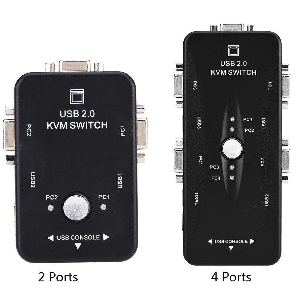 สวิทช์ usb 2 . 0 kvm 2/4 พอร์ต vga manual