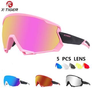 x - tigerแว่นตากันแดดเลนส์ polarized 5 in 1  เหมาะกับการขี่รถจักรยานเล่นกีฬา