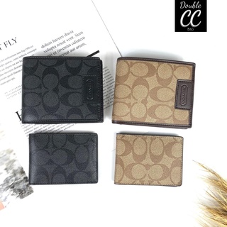 (แท้ 💯%‼ Factory ไม่ใช่งานออก Shop) CO ACH Heritage Signature Compact ID Wallet