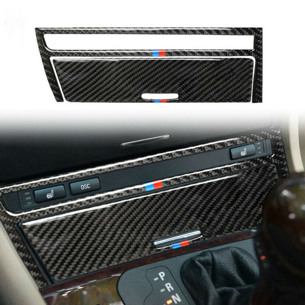 Carbon Fiber Car Interior Central Cover Decor Trim For Bmw Old 3 Series E46 19982005 Central