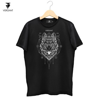 เสื้อยืด T Shirt : Wolf Catcher : By Verdant Fashion - Black