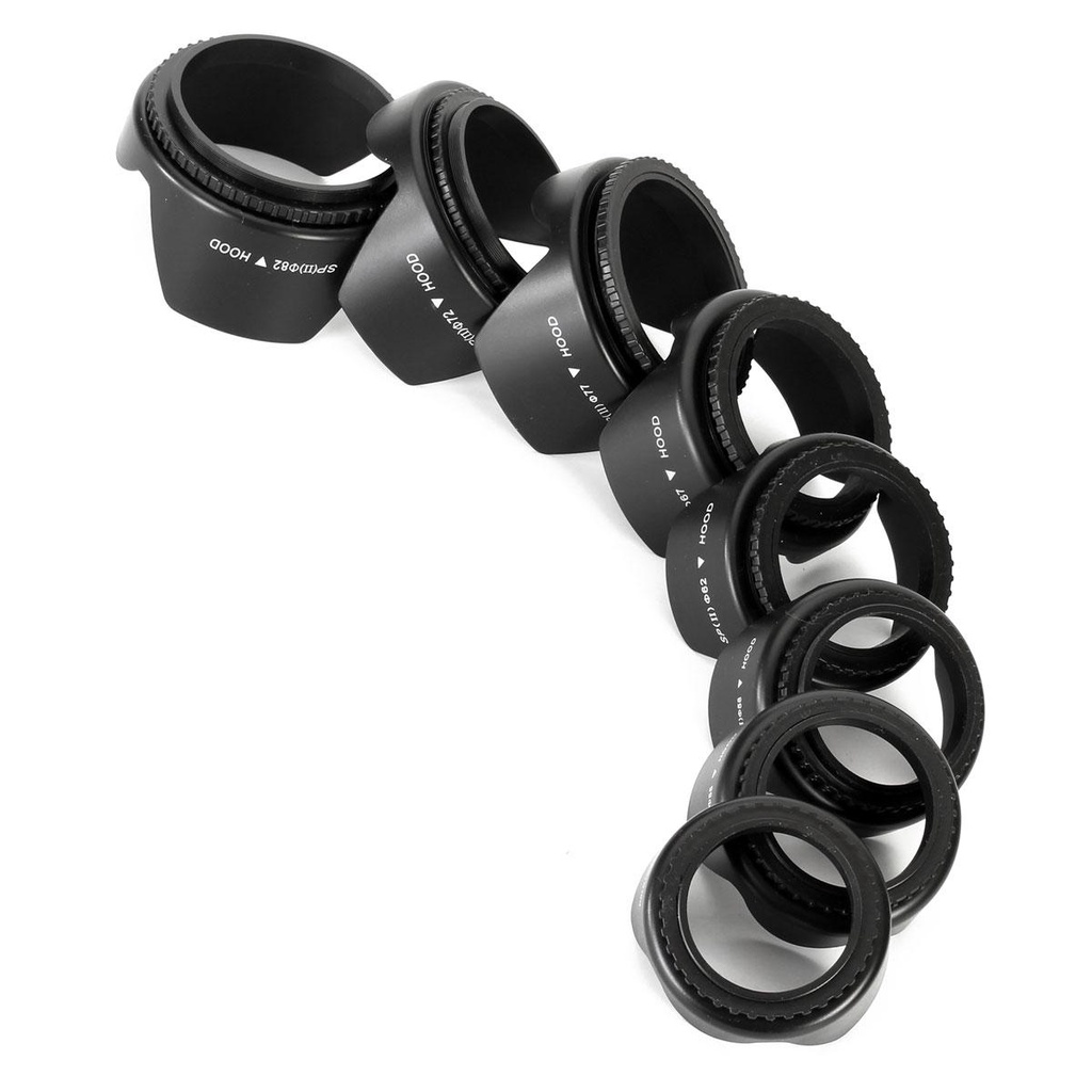 MLIFE - ฮูดเลนส์ กลีบดอกไม้ ฮูดบังแสง เลนส์ฮูด - lens hood for Sony Canon Fuji Nikon Olympus 49 52 55 58 62 67 72 77 82