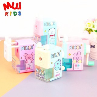 Muikids  ที่เหลาดินสอแบบหมุน กบเหลาดินสอ Pencil Sharpener กบเหลา เครื่องเหลาดินสอมือหมุน กบเหลาดินสอแบบตั้งโต๊ะ น่ารัก