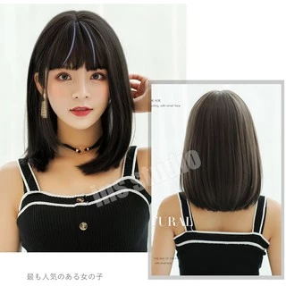วิกผมสั้นผู้หญิง วิกผมปลอม short shoulder wig