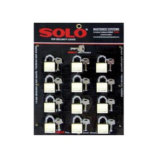 กุญแจ MK SOLO 4507SQ 45 MM PB 12 ตัว/ชุด SOLO MK4507SQC45PB/12MK PADLOCK 12EA/SET