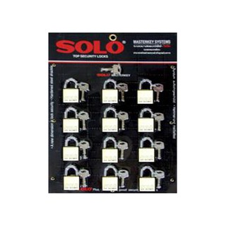 กุญแจ MK SOLO 4507SQ 45 MM PB 12 ตัว/ชุด SOLO MK4507SQC45PB/12MK PADLOCK 12EA/SET