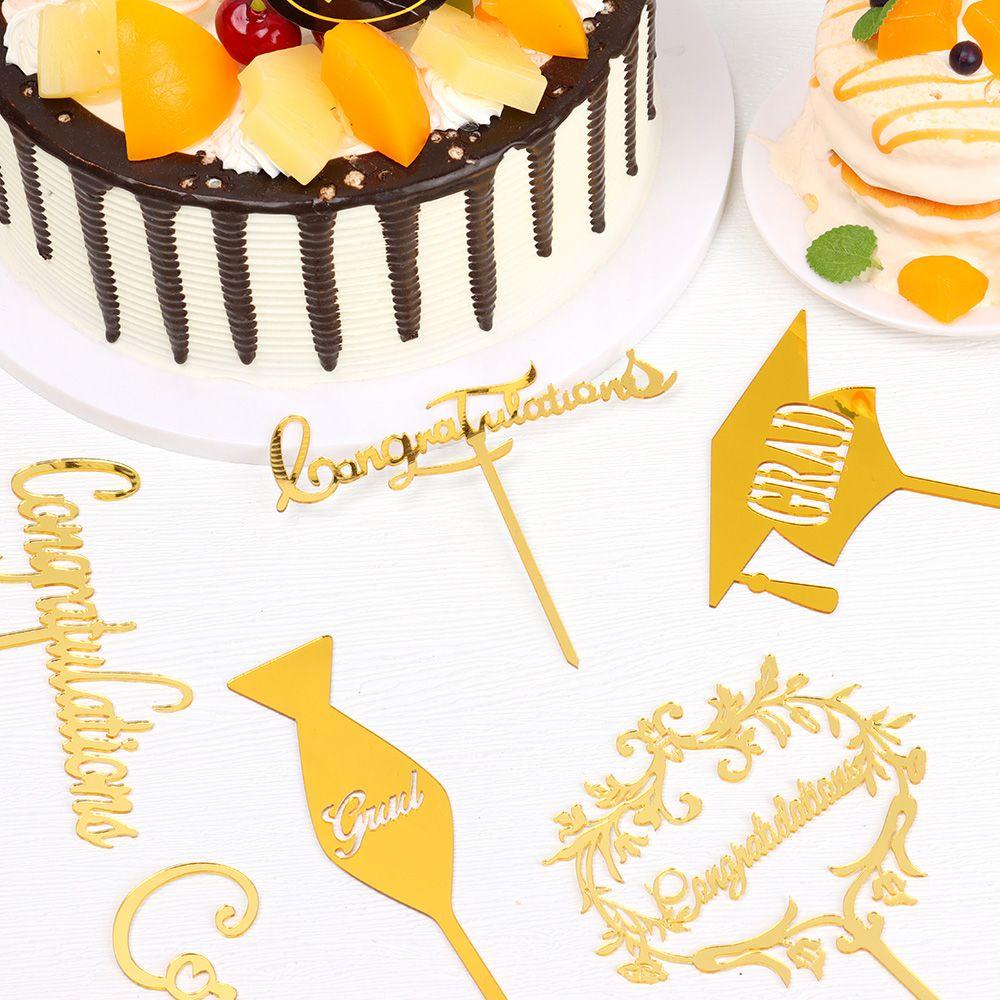 ♫DAPHNE♫ New You Did It Grad Baking Accessories Acrylic Cake Decor ...