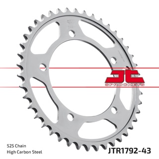 สเตอร์หลัง 43 ฟัน ใช้กับโซ่ 525 สำหรับ Suzuki DL 1000 V-Strom 1000 Suzuki GSXR 750 Triumph T100 รหัสสินค้า AB4116