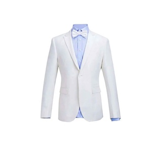 KINGMAN White Formal Blazer เสื้อสูทตัดใหม่ สีเหลือง เบลเซอร์ แฟชั่น สั่งตัดตามสัดส่วนได้