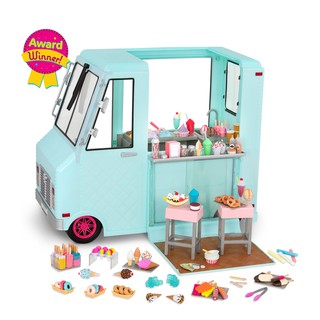 Our Generation Dolls ( OG Dolls ) ตุ๊กตาโอจี - Sweet Stop Ice Cream Truck - Blue รถไอศกรีมสีฟ้าสำหรับตุ๊กตาโอจี