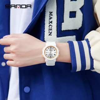 Sanda นาฬิกาข้อมือสปอร์ตแฟชั่น กันน้ํา หรูหรา สําหรับสตรี 6097-3