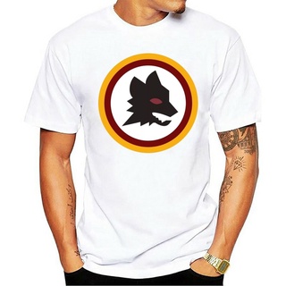 T-shirt  ใหม่ เสื้อยืด พิมพ์ลายโลโก้ AS Roma Ultra Wolf คุณภาพสูงS-5XL