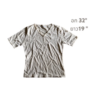 เสื้อยืดไหมพรม มือสอง ประดับลูกปัด