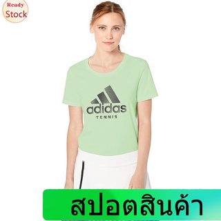 Adidasเสื้อยืดแขนสั้น Adidas Womens Category Logo Tennis Tee AdidasSports T-shirt