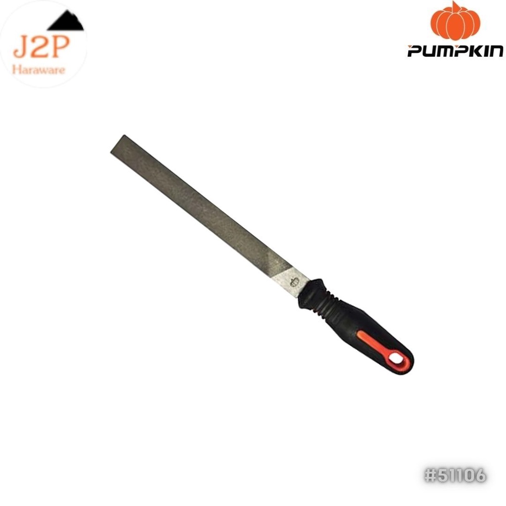 PUMPKIN ตะไบพร้อมด้าม แบน ละเอียด 8" 51106  J2P