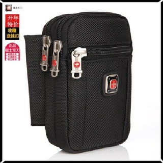 💞Hot sale💞Swiss Army Knife Men s Waist Bag Multi-function Bag Mobile Phone Bag Men Wear Belt Small Waist Bag Canvas Ou