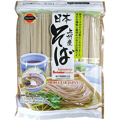 J-BASKET เส้นโซบะแห้ง (โซบะ)  8pc J-BASKET Soba 8pc เส้นโซบะแห้ง โซบะญี่ปุ่น เส้นโซบะแห้ง โซบะ เส้นหมี่เย็น บะหมี่เย็น – โปรปัง