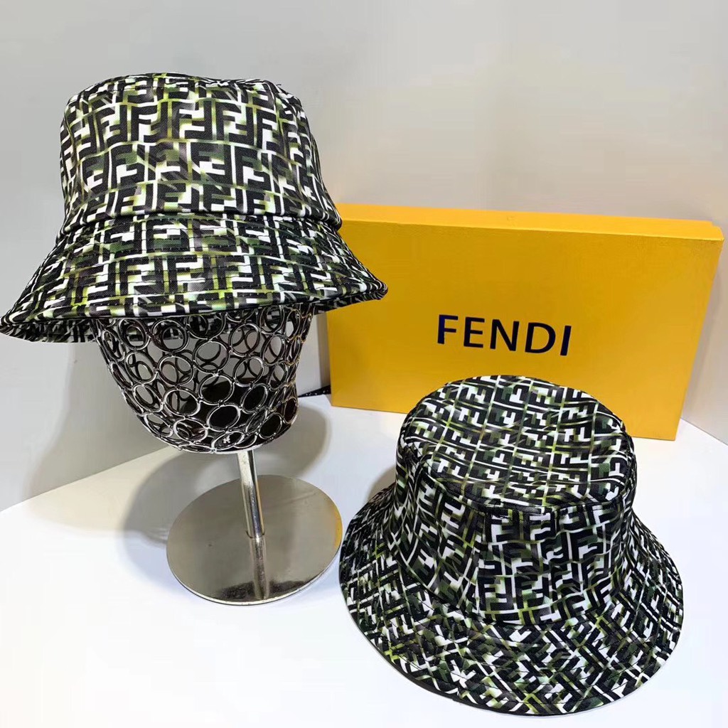 FENDI FF MONOGRAM TECHNICAL FOREVER BUCKET HAT หมวกบักเก็ต แฟชั่น 