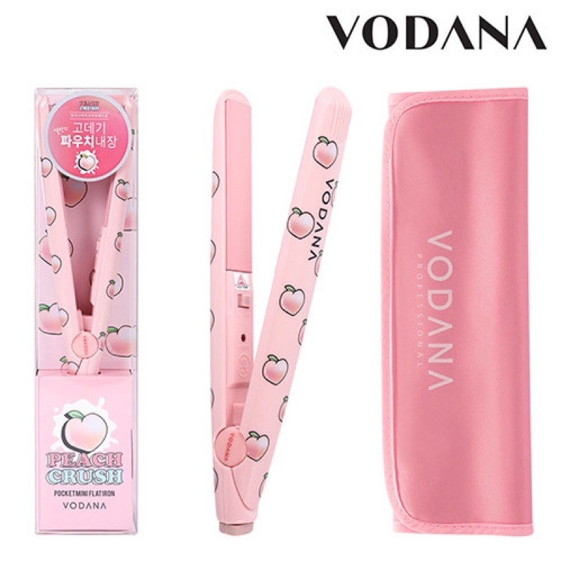 (Used+free ems) Vodana Pocket Mini Flat Iron ลาย Peach Crush