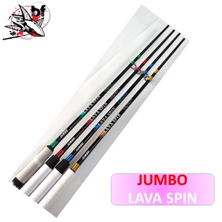 BPFSEP45 ลด45.-คันเบ็ดตกปลา JUMBO รุ่น LAVA SPIN ขนาด 6-8 ฟุต 2 ท่อน คันสปินนิ่งกราไฟท์ผสม ด้ามยาง EVA