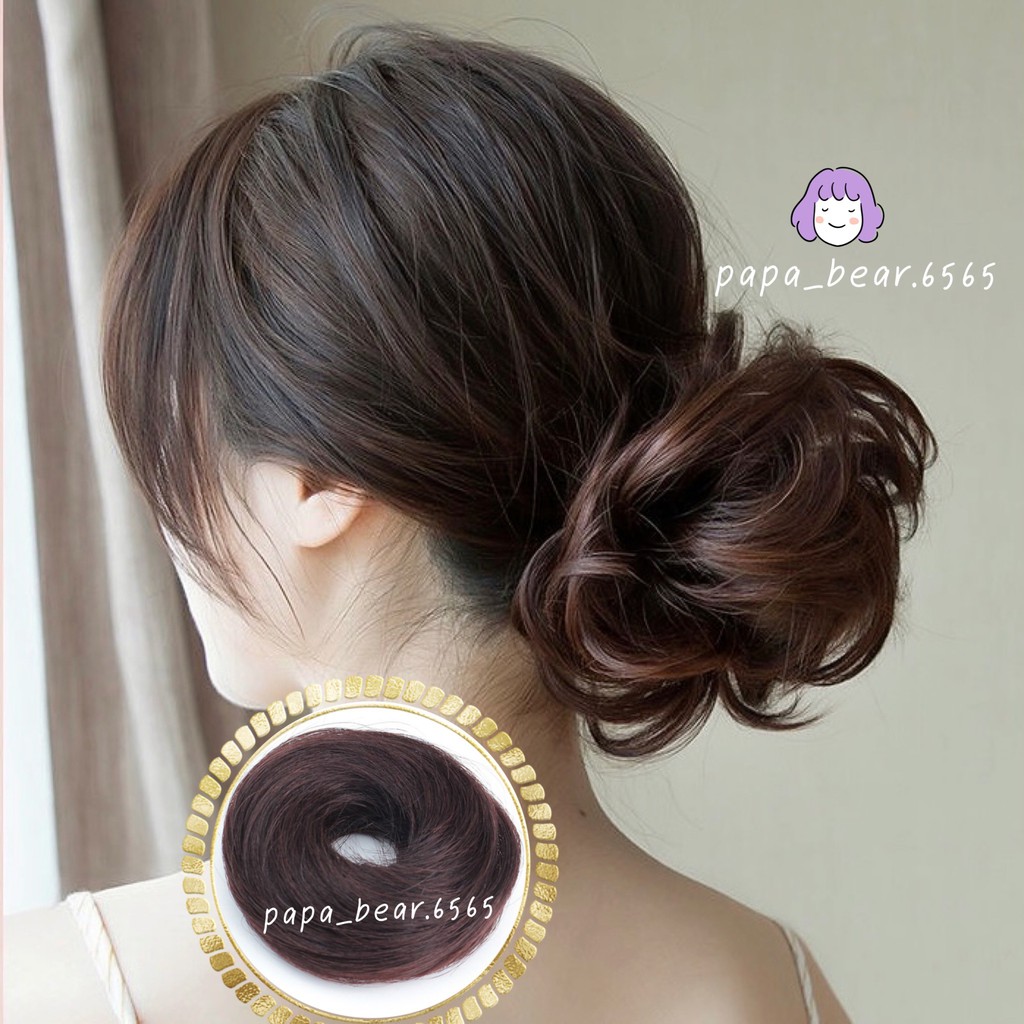 พร้อมส่ง 11 สีผม แฮร์พีช ดังโงะโดนัท แบบผมตรง ฟุ้งๆเซอๆ