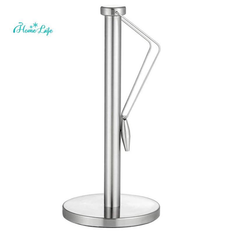 Paper Towel Holder Stand with Base for Kitchen,Stainless Steel Paper Towel Dispenser,Prevent Paper R