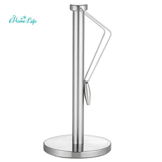 Paper Towel Holder Stand with Base for Kitchen,Stainless Steel Paper Towel Dispenser,Prevent Paper Rolls From Falling