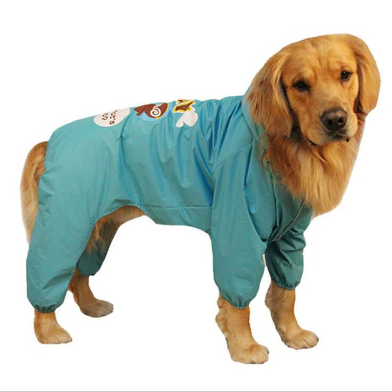 Hot SellDes.Craftsman Medium Large Dog Raincoat FourLegged Golden