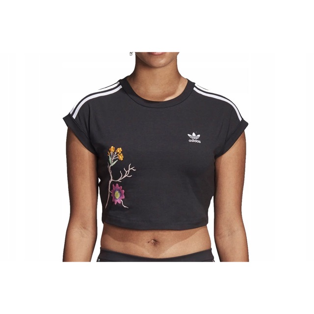 adidas graphic cropped tee