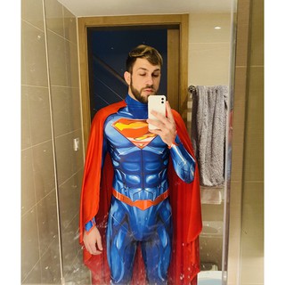 [พร้อมส่งในไทย] ชุดคอสตูม Cosplay Superman มีซิปเป้า (อ่านรายละเอียดก่อนสั่งซื้อ)