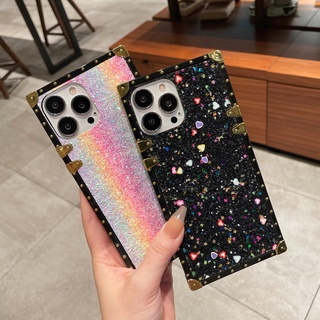 เคสโทรศัพท์มือถือ ทรงสี่เหลี่ยม ประดับเลื่อมกลิตเตอร์ แฟชั่น สําหรับ TECNO POP 4 AIR 5 PRO 5P LTE GO camon16 camon17P camon18P camon 16 17P 18P 18i 18T