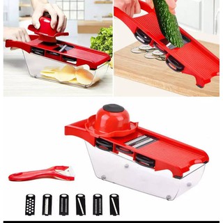 เครื่องตัดผักอเนกประสงค์ทำสลัด 6ใบมีด Multi-function Vegetable Slicer cutter Salad Make อุปกรณ์ครัว ของใช้ในครัว