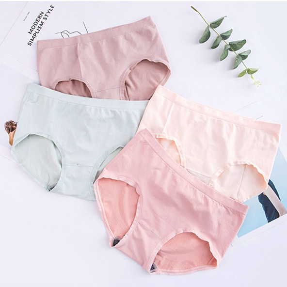 Lookmebra_SHOP (N538) Hot Sale กางเกงในสีพาสเทลน่ารัก เป้า 2ชั้น มีลายรังผึ้งช่วยต่อต้านแบคทีเรีย