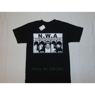 【🔥🔥】เสื้อยืดลาย NWA compton Rap สำหรับผู้ชาย