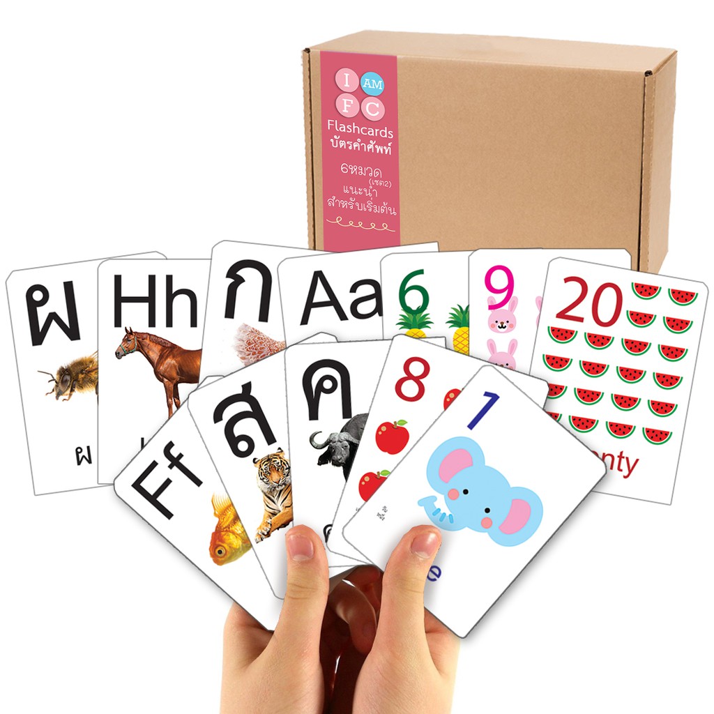 🔥ได้ครบ3หมวด90ใบ🔥🌸เซต2🌸 Flashcards บัตรคำศัพท์ แฟลชการ์ด ขนาด7x10cm หนา360แกรม 3 หมวดแนะนำ รวม 90 ใบ