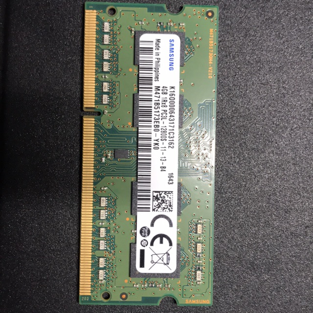 Ram 4GB DDR3L bus1600 Notebook