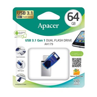 APACER แฟลชไดรฟ์ (64GB) รุ่น AH179 64GB