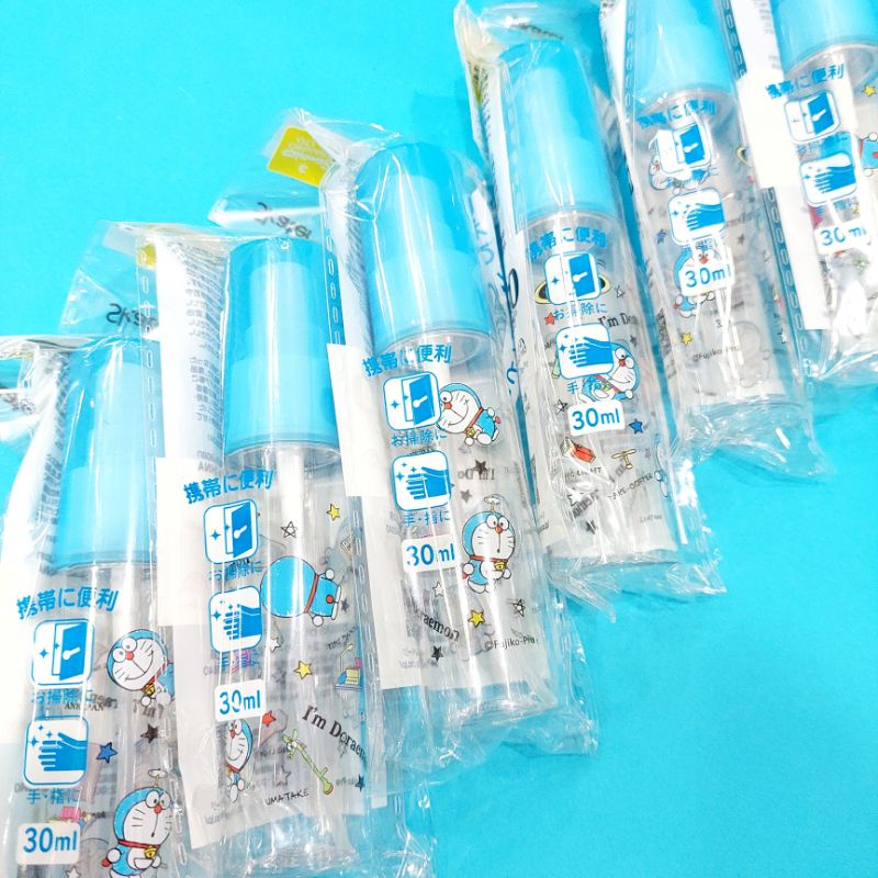 💦ขวดสเปรย์ แบบพกพา Princess,Minions,Doraemon นำเข้าจากญี่ปุ่นแท้100% ขนาด 30ml. (ขวดเปล่า)เอาไว้ใส่แอลกอฮอล์พกพาได้💦