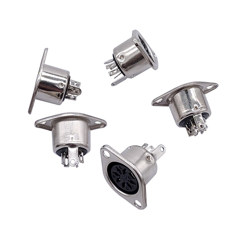 ตัวเชื่อมต่อเครือข่าย 5Pcs Computer Keyboard Plug 3/4/5/6/7/8Pin DIN S