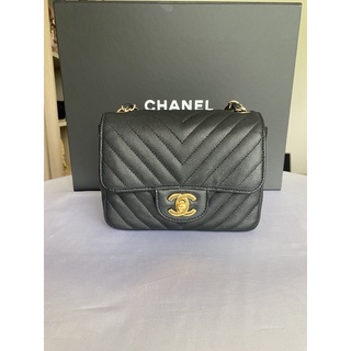 Chanel mini 7 caviar ghw holo26