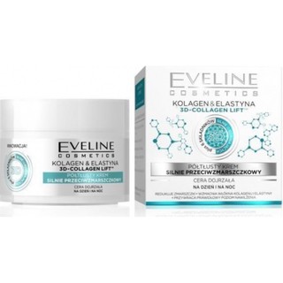 EVELINE - 3D Collagen Lift - Semi-greasy face cream with anti-wrinkle effect - Mature skin - 50 ml