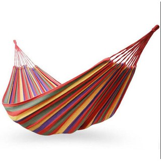 Out Door Hammock เปลแขวนสนาม​พร้อมเชือกผูก (สีแดง)​