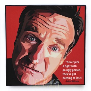 Robin Williams โรบิน วิลเลียมส์ นักแสดง Hollywood ออสการ์ รูปภาพ​ติด​ผนัง​ pop art​ กรอบรูป​ แต่ง​บ้าน​ ของขวัญ​ รูปภาพ