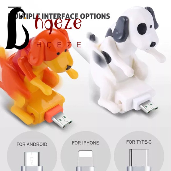 Cod <in stock> สายข้อมูลชาร์จเร็วสายชาร์จรูปสุนัขสําหรับโทรศัพท์มือถือ Funny Humping Dog Fast Charger Cable Dog Charging Cable Suitable for Various Models of Mobile Phones Type-C Portable