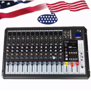 🔥SALE🔥 เพาเวอร์มิกเซอร์ มิกเซอร์ 12ช่อง Power Mixer เครื่องเสียง ขยายเสียง Power mixer ( 12 channel ) รุ่น FXQ12/16