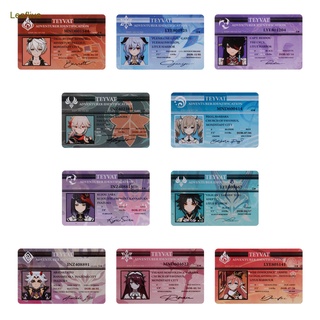 ฟิกเกอร์การ์ด PVC รูปการ์ตูนอนิเมะ Leaflive Genshin Impact Adventurer Identification Id Cards สําหรับเก็บสะสม